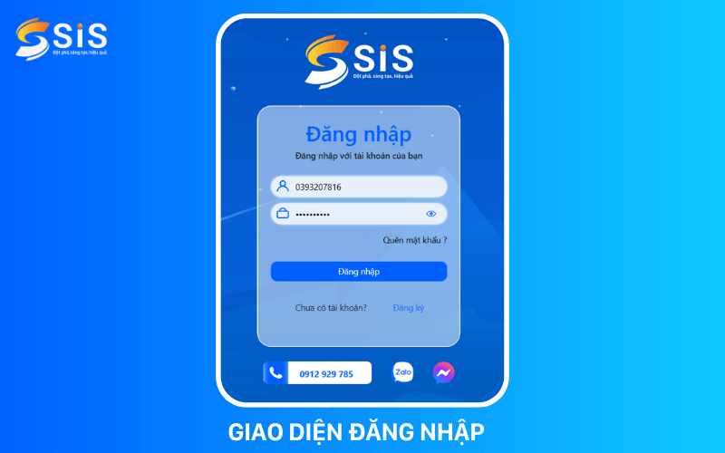 giao diện đăng nhập