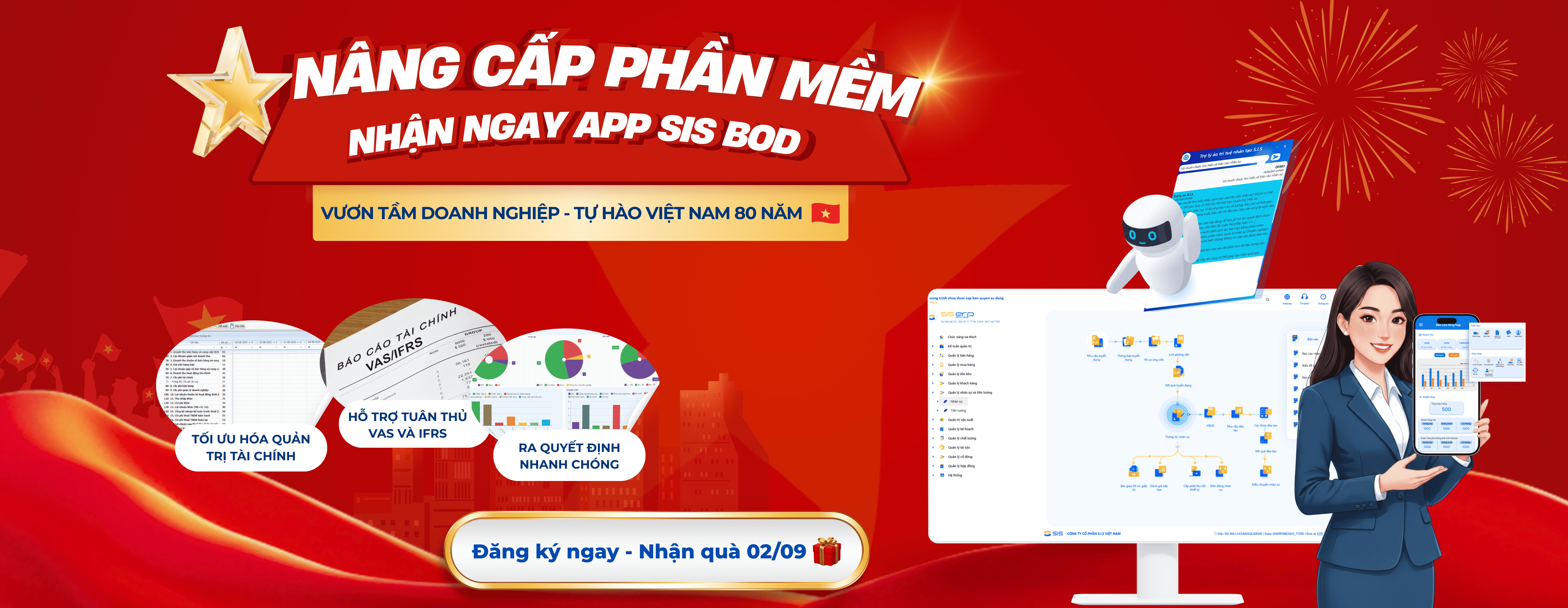 NÂNG CẤP PHẦN MỀM SIS - NHẬN NGAY ỨNG DỤNG QUẢN TRỊ DOANH NGHIỆP MIỄN PHÍ !