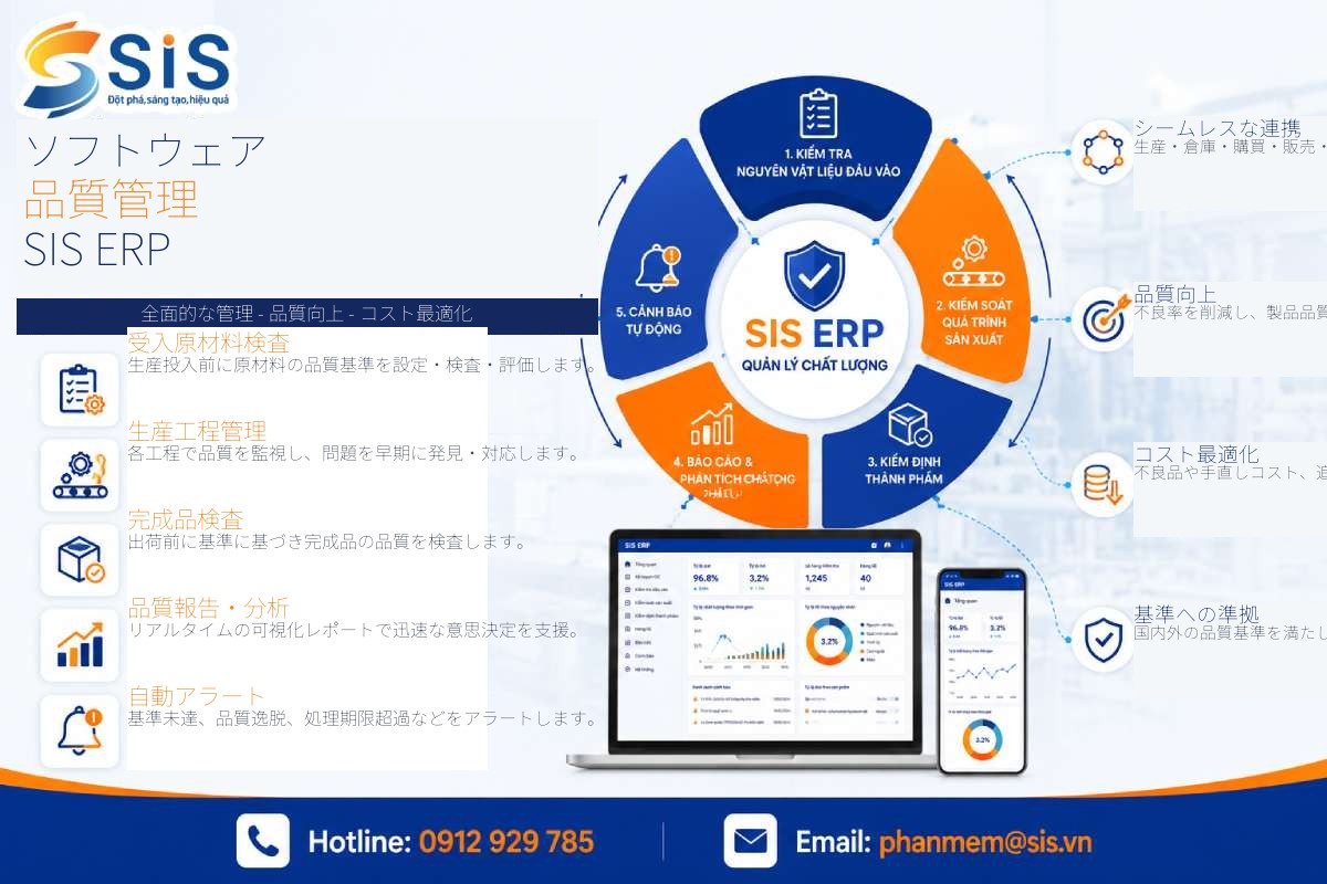 SIS ERP 品質管理ソフトウェア - プロセスを標準化し製品品質を向上