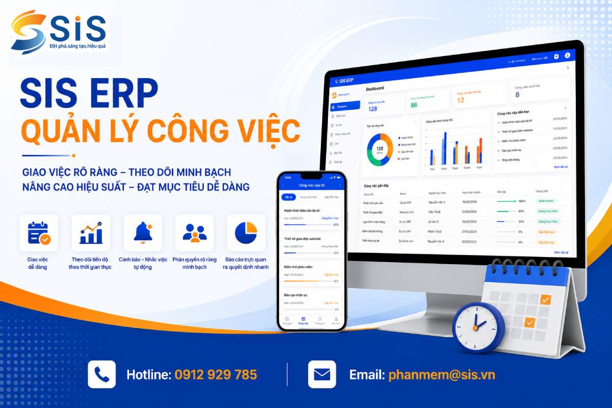SIS ERP SME – Phần mềm Quản lý Công việc